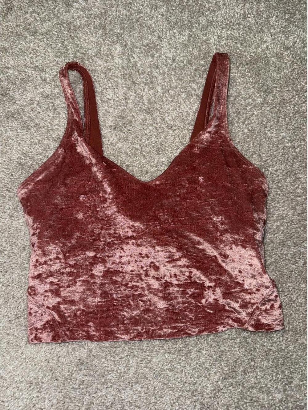 Lululemon Women's Pink and Burgundy Bra